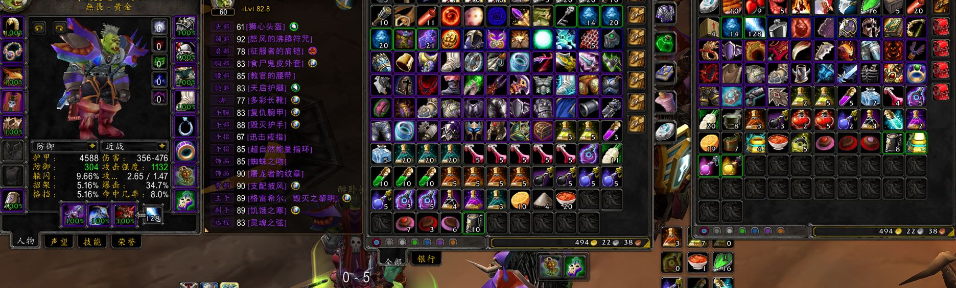 双王全BIS兽人战 橙杖全BIS亡灵法 全...